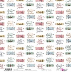 PFY-12267 - Papel Scrap doble cara 180gr 12"x12" (Summer Trip Basics)- pack 12 ud.