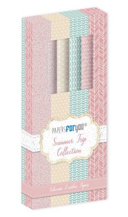 PFY-12281 - Kit Leather Paper 4 pzs 32,5x30 cm (Summer Trip)- pack 4 ud.