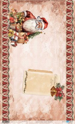 PFY-12177 - Papel Arroz 54x33 cm 25-30 gr. (Father Christmas)- pack 6 ud.