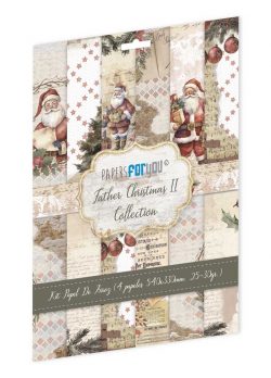 PFY-12181 - Colección  de  4 Papeles Arroz 54x33 cm 25-30 gr. (Father Christmas II)- pack 4 ud.