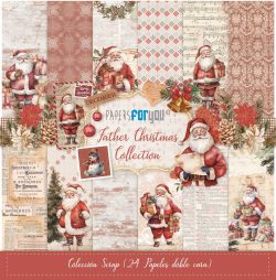 PFY-12344 - Colección 24 Papeles Scrap doble cara 180gr 8"x 8" (Father Christmas)- pack 3 ud.