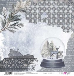 PFY-12517 - Papel Scrap Tela 125gr 12"x12" (Snow On The Forest)- pack 12 ud.