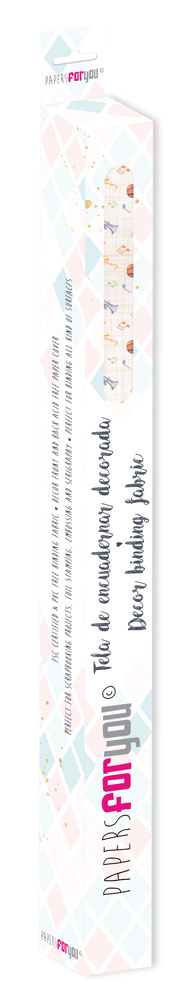 CPFY-12478 - Caja Tela Encuadernar Decorada 70x50cm Back To School(Music) - pack 6 ud.