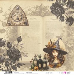 PFY-12555 - Papel Scrap doble cara 180gr 12"x12" (Bloody Mary)- pack 12 ud.