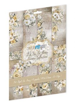 PFY-12777 - Colección de 4 Papeles Arroz 54x33 cm 25-30 gr. (La Vie En Fleurs Daisies)- pack 4 ud.