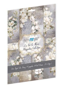 PFY-12781 - Colección de 4 Papeles Arroz 54x70 cm 25-30 gr. (La Vie En Fleurs Magnolias))- pack 4 ud.