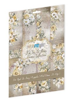 PFY-12785 - Colección de 4 Papeles Arroz 54x70 cm 25-30 gr. (La Vie En Fleurs Daisies))- pack 4 ud.