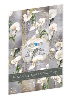 PFY-12787 - Colección de 4 Papeles Arroz 54x70 cm 25-30 gr. (La Vie En Fleurs Calla Lily))- pack 4 ud.