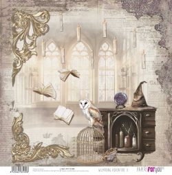 PFY-13189 - Papel Scrap doble cara 180gr 12"x12" (Wizarding Adventure II)- pack 12 ud.