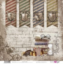 PFY-13192 - Papel Scrap doble cara 180gr 12"x12" (Wizarding Adventure II)- pack 12 ud.