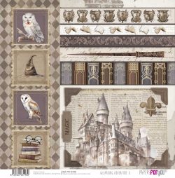 PFY-13198 - Papel Scrap doble cara 180gr 12"x12" (Wizarding Adventure II)- pack 12 ud.