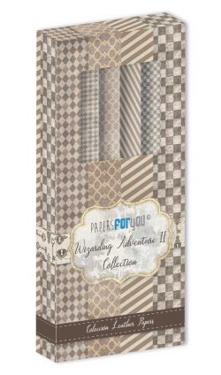 PFY-13249 - Kit Leather Paper 4 pzs 32,5x30 cm (Wizarding Adventure II)- pack 4 ud.