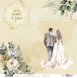 PFY-12612 - Papel Scrap doble cara 180gr 12"x12" (Wedding Day)- pack 12 ud.