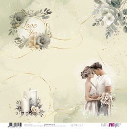 PFY-12613 - Papel Scrap doble cara 180gr 12"x12" (Wedding Day)- pack 12 ud.