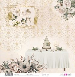 PFY-12615 - Papel Scrap doble cara 180gr 12"x12" (Wedding Day)- pack 12 ud.