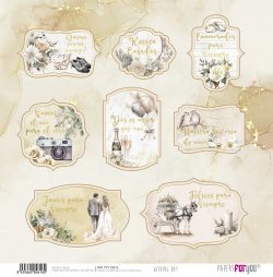 PFY-12616 - Papel Scrap doble cara 180gr 12"x12" (Wedding Day)- pack 12 ud.