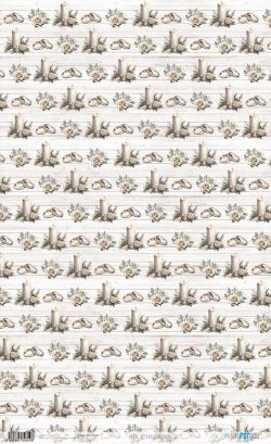 PFY-12649 - Papel de Arroz 54x33 cm 25-30 gr. (Wedding Day)- pack 6 ud.