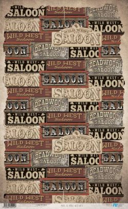 PFY-12914 - Papel Arroz 54x33 cm 25-30 gr. (Wild West)- pack 6 ud.