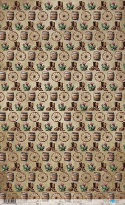 PFY-12916 - Papel Arroz 54x33 cm 25-30 gr. (Wild West)- pack 6 ud.