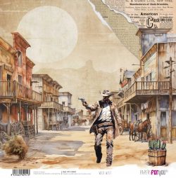 PFY-12941 - Papel Scrap doble cara 180gr 12"x12" (Wild West)- pack 12 ud.