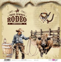 PFY-12943 - Papel Scrap doble cara 180gr 12"x12" (Wild West)- pack 12 ud.