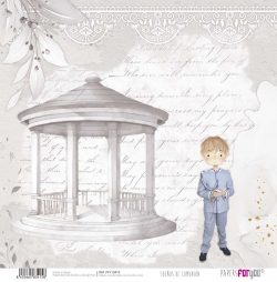 PFY-13415 - Papel Scrap doble cara 180gr 12"x12" (Sueños De Comunión Niño Rubio)- pack 12 ud.