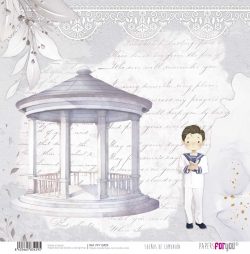 PFY-13429 - Papel Scrap doble cara 180gr 12"x12" (Sueños De Comunión Niño Moreno)- pack 12 ud.