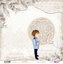 PFY-13442 - Papel Scrap doble cara 180gr 12"x12" (Sueños De Comunión Niño Pelirrojo)- pack 12 ud.