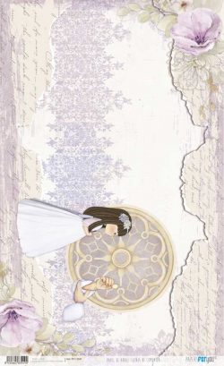 PFY-13549 - Papel Arroz 54x33 cm 25-30 gr. (Sueños De Comunión Niña Morena) - pack 6 ud.