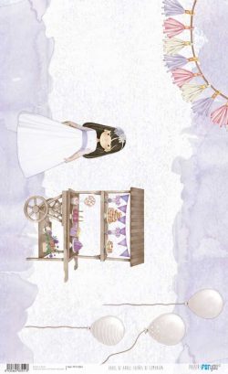 PFY-13551 - Papel Arroz 54x33 cm 25-30 gr. (Sueños De Comunión Niña Morena) - pack 6 ud.