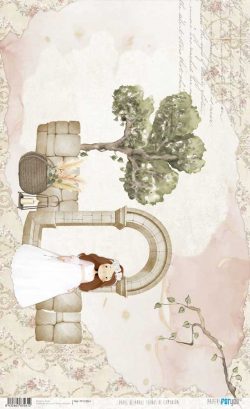 PFY-13561 - Papel Arroz 54x33 cm 25-30 gr. (Sueños De Comunión Niña Pelirroja) - pack 6 ud.