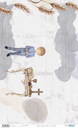 PFY-13566 - Papel Arroz 54x33 cm 25-30 gr. (Sueños De Comunión Niño Rubio) - pack 6 ud.