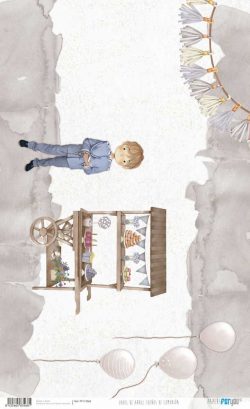 PFY-13568 - Papel Arroz 54x33 cm 25-30 gr. (Sueños De Comunión Niño Rubio) - pack 6 ud.