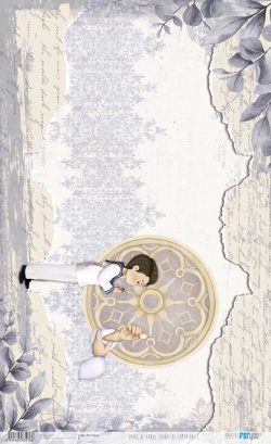 PFY-13576 - Papel Arroz 54x33 cm 25-30 gr. (Sueños De Comunión Niño Moreno) - pack 6 ud.