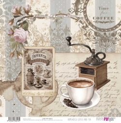 PFY-13616 - Papel Scrap doble cara 180gr 12"x12" (Home&Deco Coffee and Tea)- pack 12 ud.