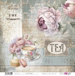 PFY-13622 - Papel Scrap doble cara 180gr 12"x12" (Home&Deco Coffee and Tea)- pack 12 ud.