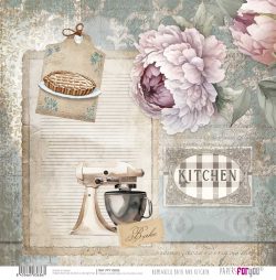 PFY-13636 - Papel Scrap doble cara 180gr 12"x12" (Home&Deco Bath and Kitchen)- pack 12 ud.