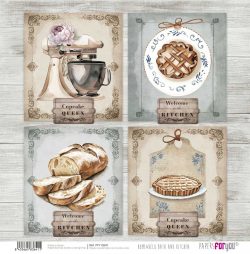 PFY-13641 - Papel Scrap doble cara 180gr 12"x12" (Home&Deco Bath and Kitchen)- pack 12 ud.