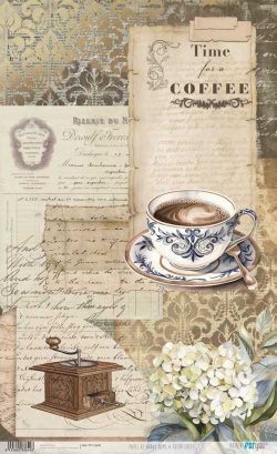 PFY-13642 - Papel Arroz 54x33 cm 25-30 gr. (Home&Deco Coffee)- pack 6 ud.