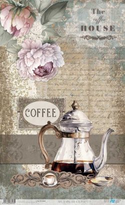 PFY-13643 - Papel Arroz 54x33 cm 25-30 gr. (Home&Deco Coffee)- pack 6 ud.