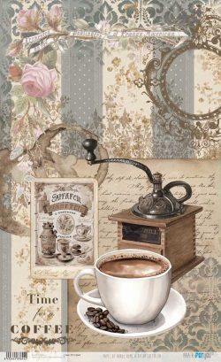 PFY-13644 - Papel Arroz 54x33 cm 25-30 gr. (Home&Deco Coffee)- pack 6 ud.