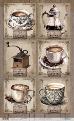 PFY-13647 - Papel Arroz 54x33 cm 25-30 gr. (Home&Deco Coffee)- pack 6 ud.