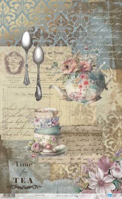PFY-13648 - Papel Arroz 54x33 cm 25-30 gr. (Home&Deco Tea)- pack 6 ud.