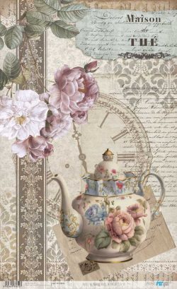 PFY-13652 - Papel Arroz 54x33 cm 25-30 gr. (Home&Deco Tea)- pack 6 ud.