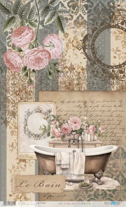 PFY-13657 - Papel Arroz 54x33 cm 25-30 gr. (Home&Deco Bath)- pack 6 ud.