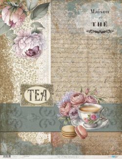 PFY-13674 - Papel Arroz 54x70 cm 25-30 gr. (Home&Deco Tea)- pack 6 ud.