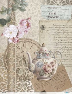 PFY-13675 - Papel Arroz 54x70 cm 25-30 gr. (Home&Deco Tea)- pack 6 ud.