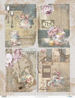 PFY-13677 - Papel Arroz 54x70 cm 25-30 gr. (Home&Deco Tea)- pack 6 ud.