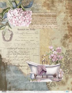 PFY-13686 - Papel Arroz 54x70 cm 25-30 gr. (Home&Deco Bath)- pack 6 ud.