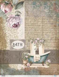 PFY-13687 - Papel Arroz 54x70 cm 25-30 gr. (Home&Deco Bath)- pack 6 ud.